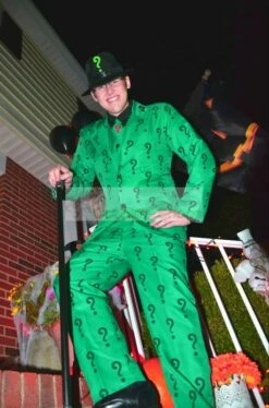 Batman Arkham City The Riddler Cosplay Costume