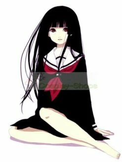 Hell Girl / Jigoku Shoujo Ai Enma Black Winter Uniform Cosplay Costume