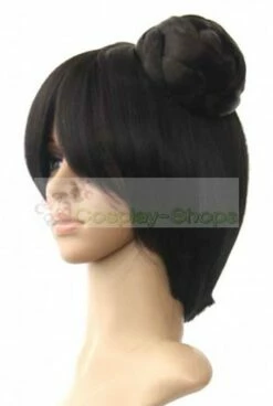 Naruto Tenten Short Black 40cm Cosplay Straight Pigtail Wig -CosDream Forge Store 16912 02 2