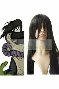 Naruto Orochimaru Long Black 70cm Cosplay Straight Wig