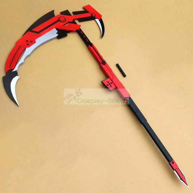 RWBY Ruby Crescent Rose Red Scythe Cosplay Prop 5 RWBY Ruby Crescent Rose Red Scythe Cosplay Prop - Image 3