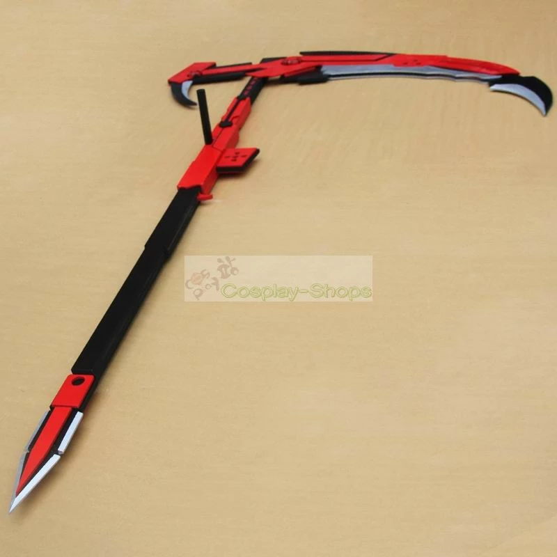 RWBY Ruby Crescent Rose Red Scythe Cosplay Prop 3 RWBY Ruby Crescent Rose Red Scythe Cosplay Prop