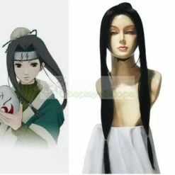 Naruto Haku Medium Black 60cm Cosplay Straight Wig