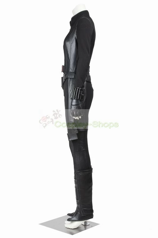 Captain America The Winter Soldier Black Widow JumpSuit Cosplay Costume - Image 4