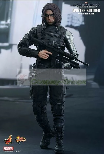Captain America The Winter Soldier James Bucky Barnes / Winter Soldier Cosplay Costume