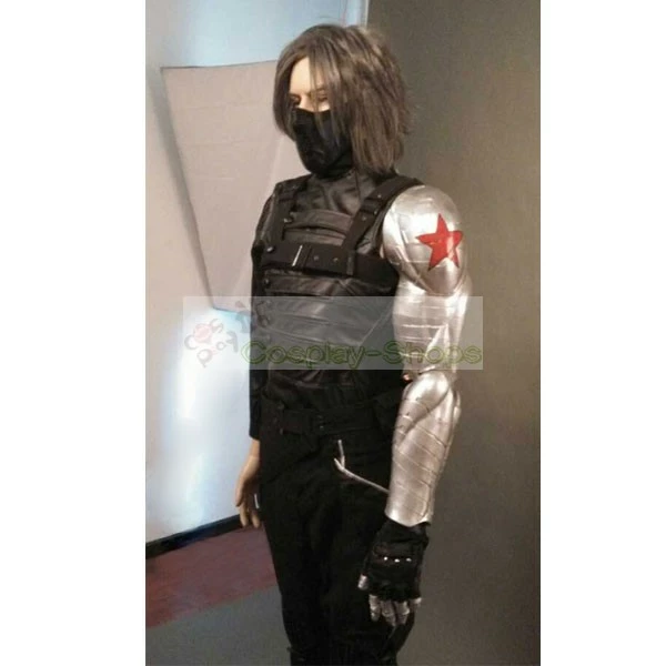 Captain America The Winter Soldier James Bucky Barnes / Winter Soldier Cosplay Costume - Image 2