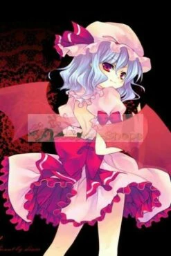 Touhou Project Remilia Scarlet Light Blue Short Curly Cosplay Wig