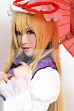 Touhou Project Yukari Yakumo Mixed Blond Long Straight Cosplay Wig