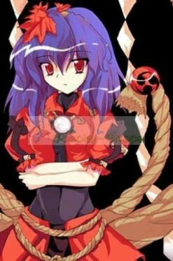 Touhou Project Yasaka Kanako Dark Blue Short Curly Cosplay Wig