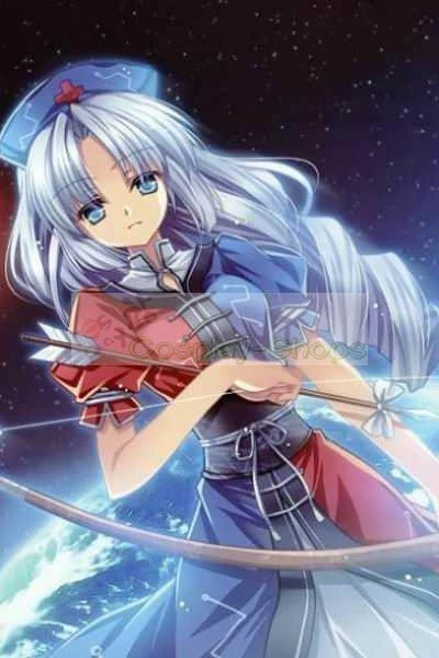 Touhou Project Eirin Yagokoro Silver Long Straight Cosplay Wig 3 Touhou Project Eirin Yagokoro Silver Long Straight Cosplay Wig