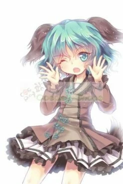 Touhou Project Kasodani Kyouko Cyan Short Straight Cosplay Wig