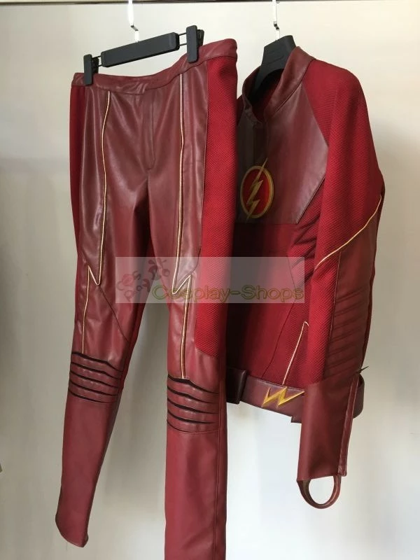 CW Flash Tv Series - The Flash Barry Allen Flash Full Cosplay Costume - Image 6