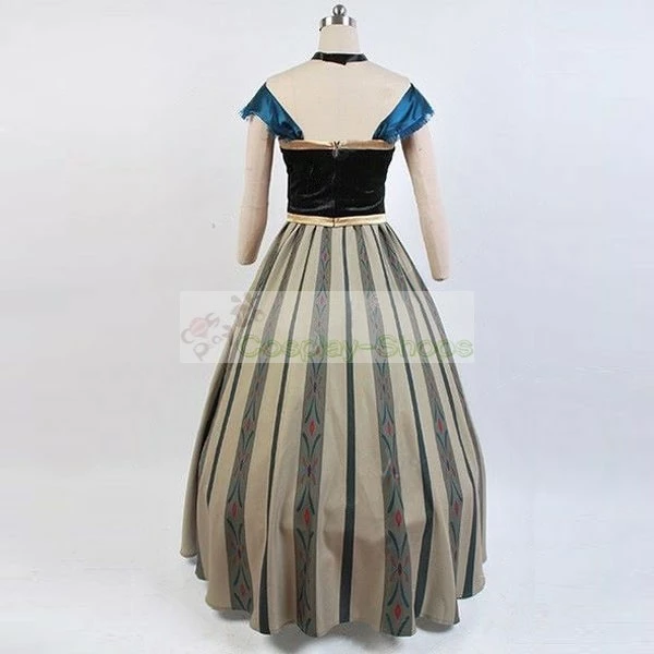 Frozen Princess Anna Coronation Dress Cosplay Costume 4 Frozen Princess Anna Coronation Dress Cosplay Costume - Image 3