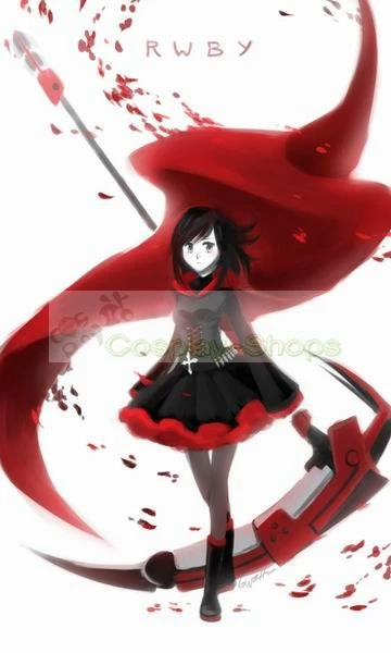 RWBY Ruby Rose Red Volume 1 Cosplay Costumes 3 RWBY Ruby Rose Red Volume 1 Cosplay Costumes
