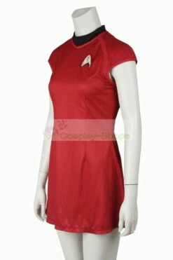 Star Trek Into Darkness Nyota Uhura Red Cosplay Costume -CosDream Forge Store star trek into darkness nyota uhura red cosplay costume 02