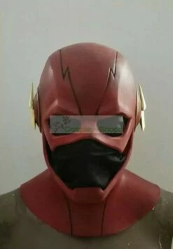 CW Flash Tv Series - The Flash Barry Allen Flash Cosplay Rubber Helmet Cowl