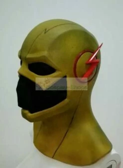 CW Flash Tv Series - The Flash Reverse Flash Cosplay Rubber Helmet Cowl -CosDream Forge Store the flash reverse flash cosplay helmet