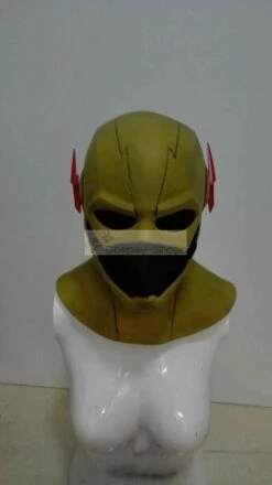 CW Flash Tv Series - The Flash Reverse Flash Cosplay Rubber Helmet Cowl -CosDream Forge Store the flash reverse flash cosplay helmet