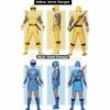 Power Rangers Ninja Storm Yellow Wind Ranger / Blue Wind Ranger Cosplay Costumes -CosDream Forge Store yellow wind ranger and blue wind ranger